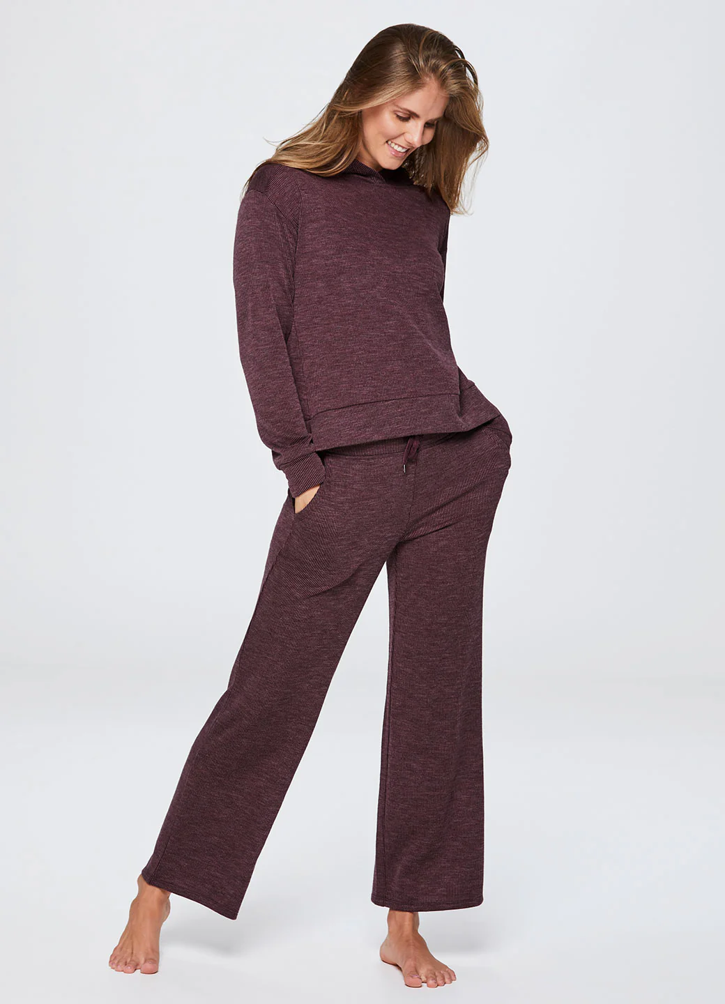 Zen Ribbed Lounge Hoodie - Image 5
